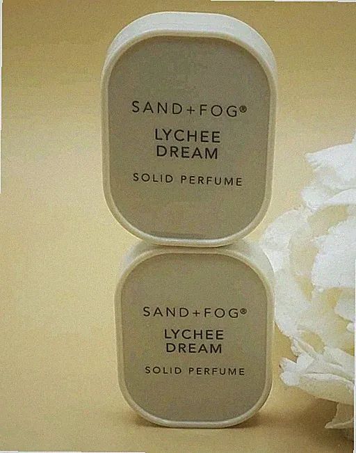 2~Sand + Fog Lychee Dream Solid Perfume 0.10 oz New Without Box Sealed